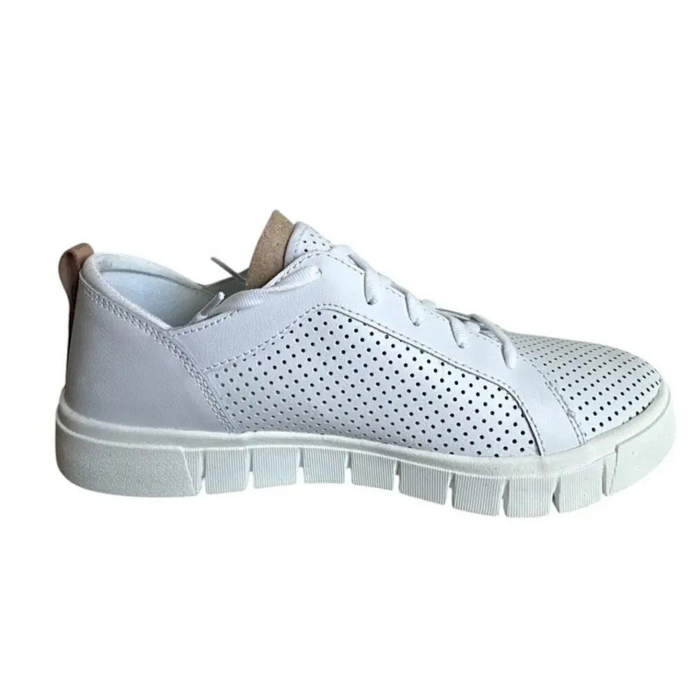 Ryka Haiku Sneakers Women's Size 9 White Leather Perforated Lace Up New Box Shoe